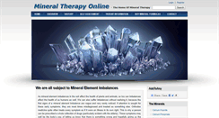 Desktop Screenshot of mineraltherapyonline.com