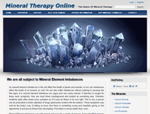 Tablet Screenshot of mineraltherapyonline.com